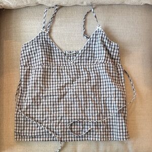 Brandy Melville Checkered Camisole in Black and White